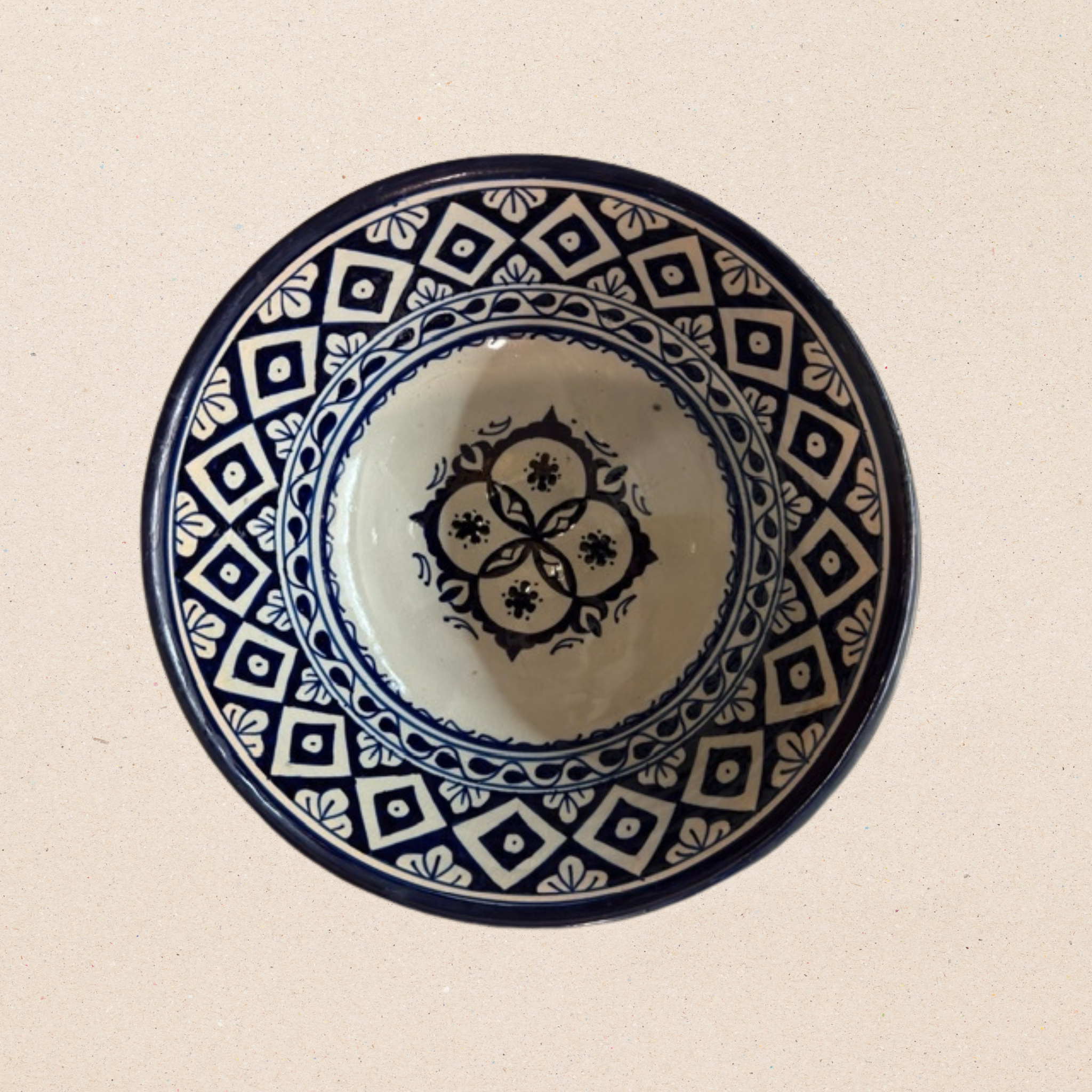 Salat skálar Atlas keramik - bláar 30cm